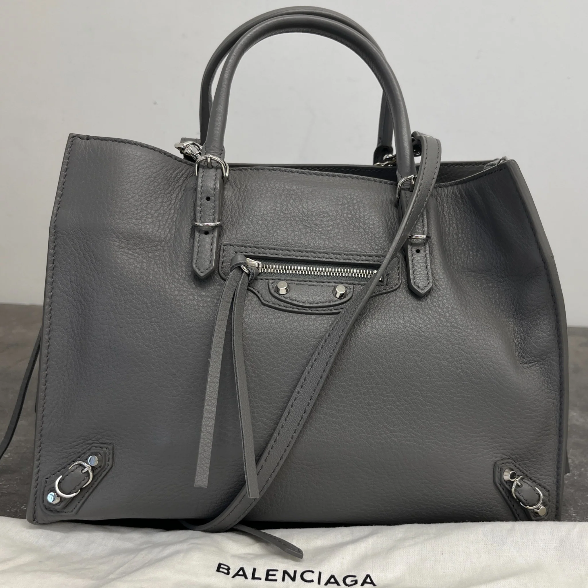 Women's Motocross Papier A4 Handbag Grey - Image 13