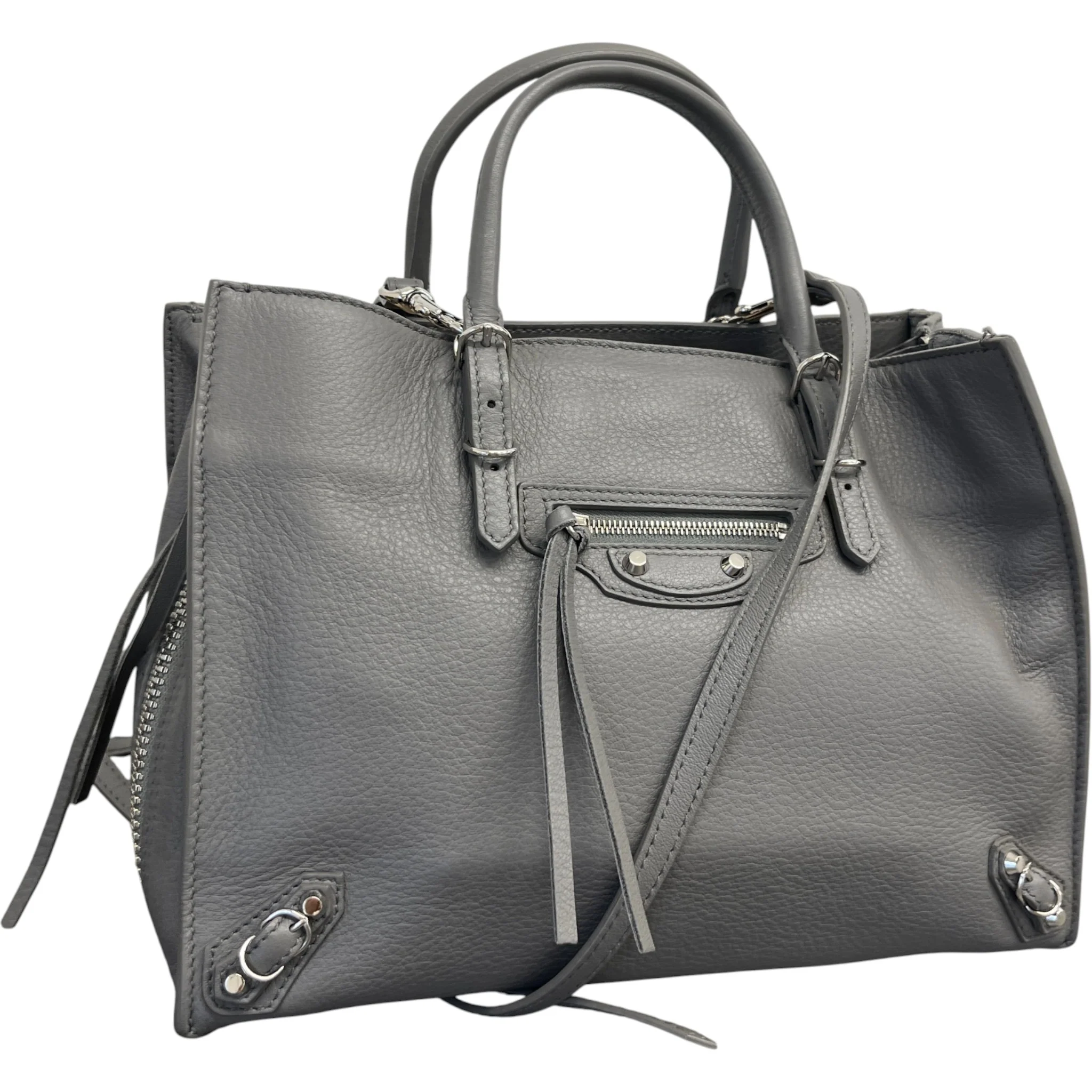 Women's Motocross Papier A4 Handbag Grey - Image 4