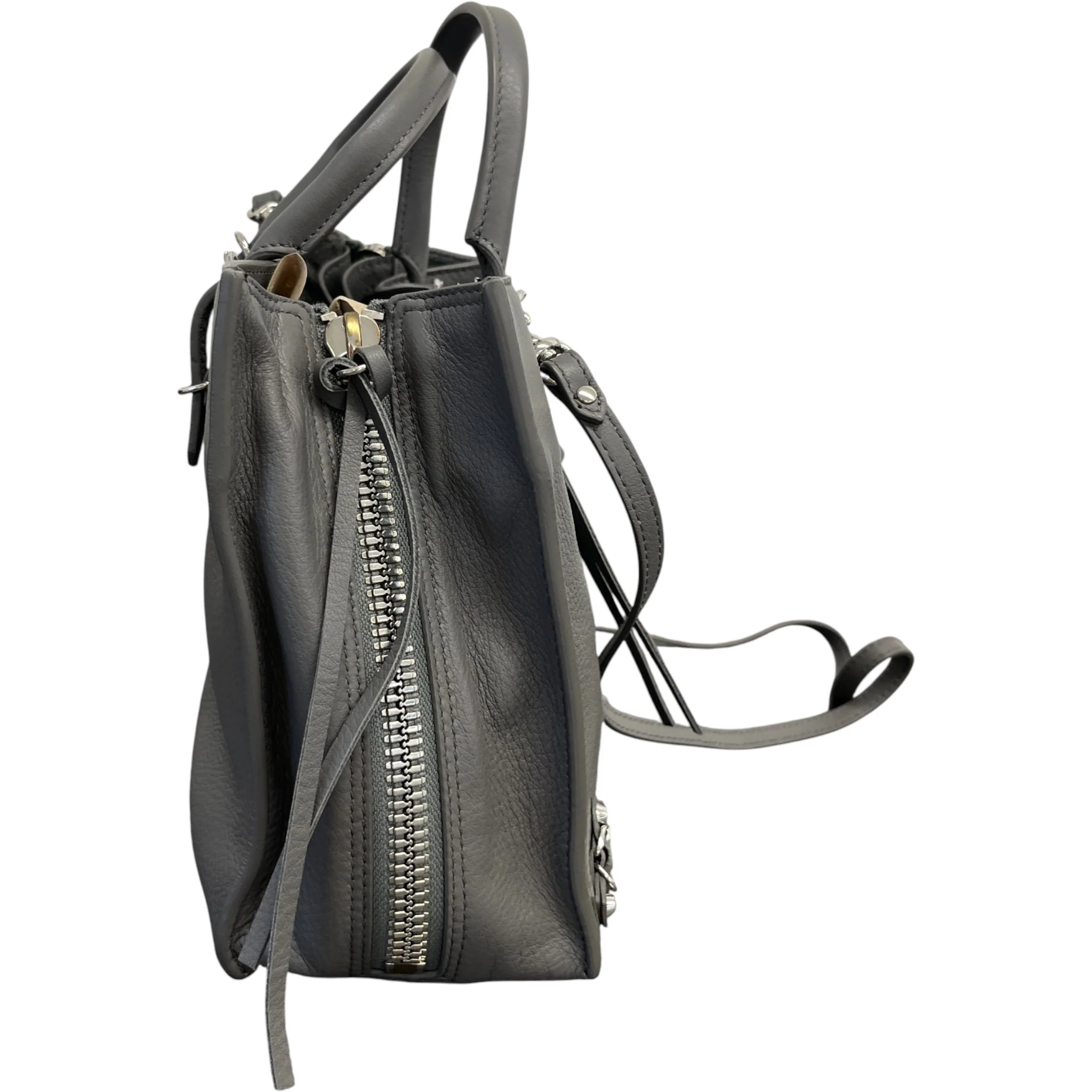 Women's Motocross Papier A4 Handbag Grey - Image 6