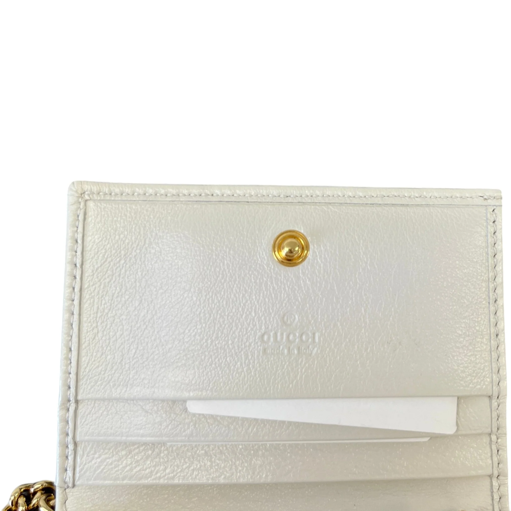 Women's Rajah Chain Card Case Wallet Cream - Image 8