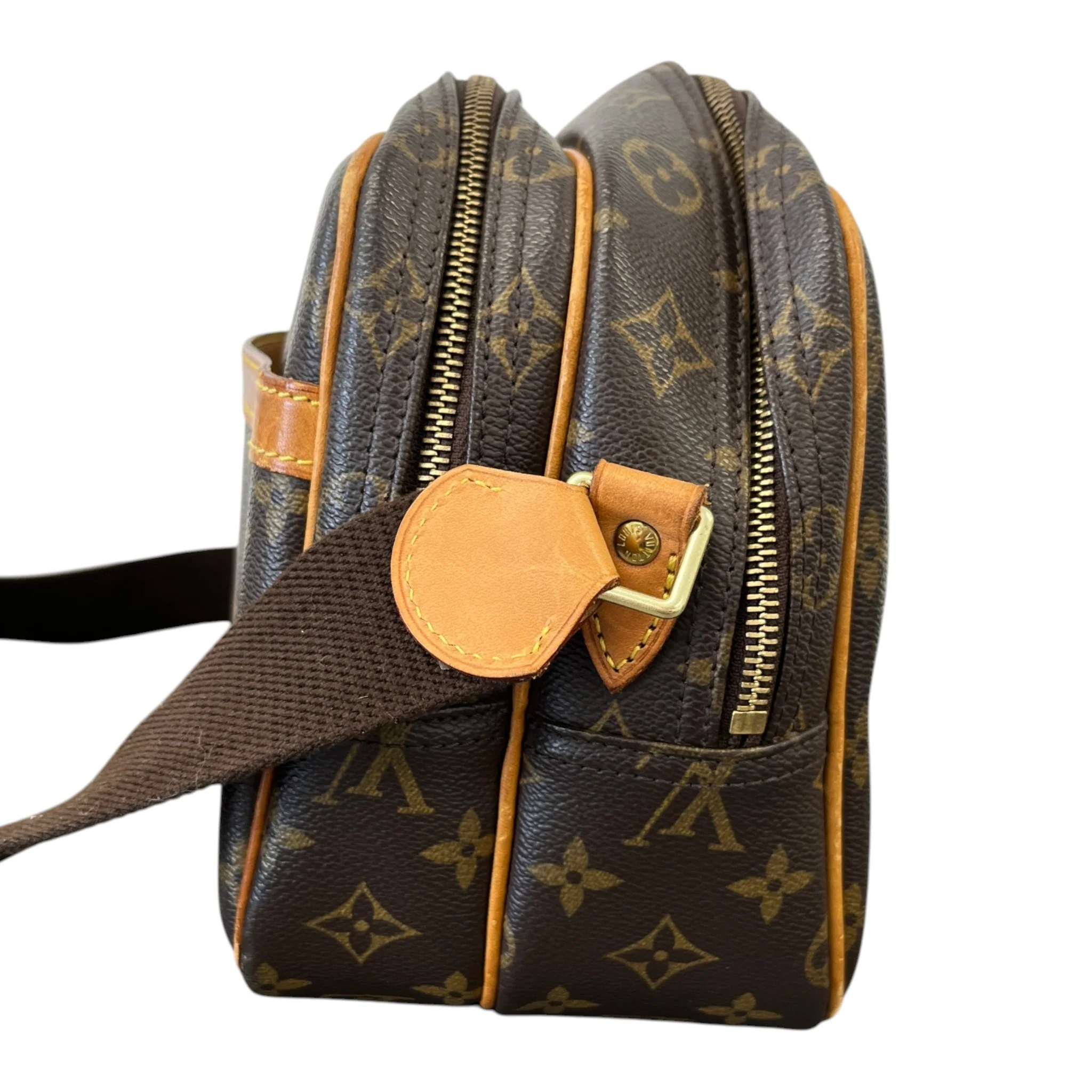 Women's Reporter Monogram Messenger Bag Brown - Image 6