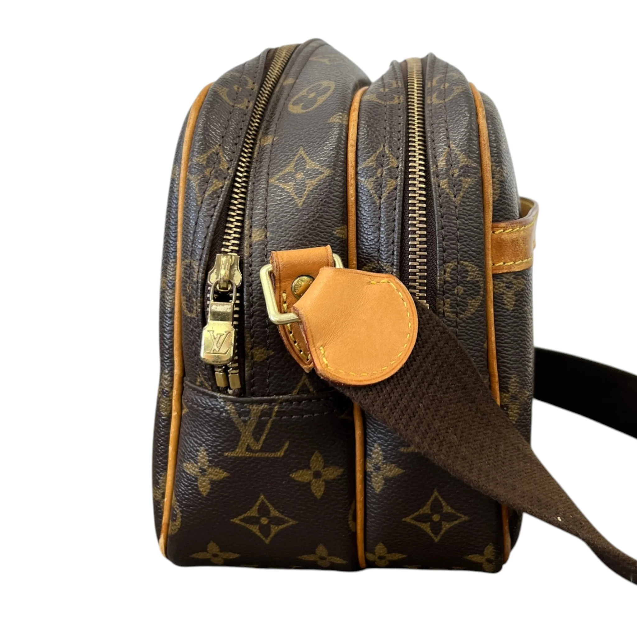 Women's Reporter Monogram Messenger Bag Brown - Image 7