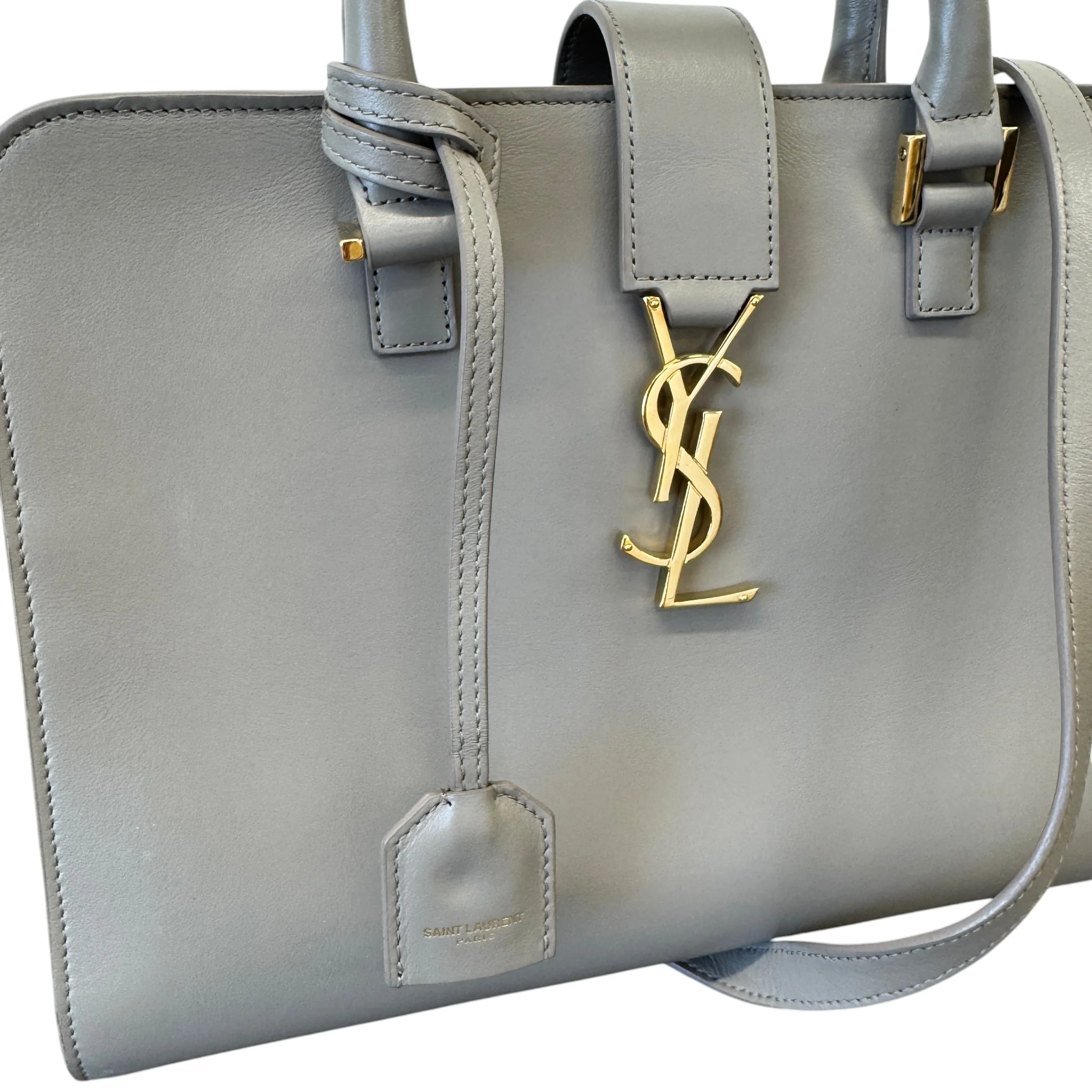 Women's Small Cabas Handbag Grey - Image 6