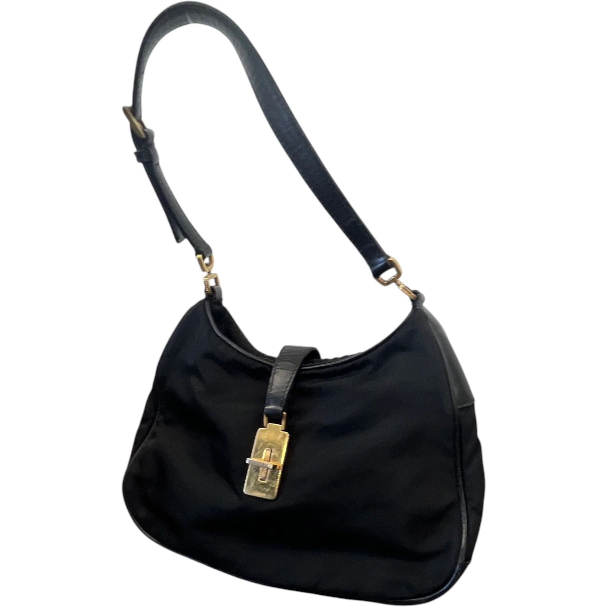 Women's Tessuto Nylon Handbag Black - Image 4