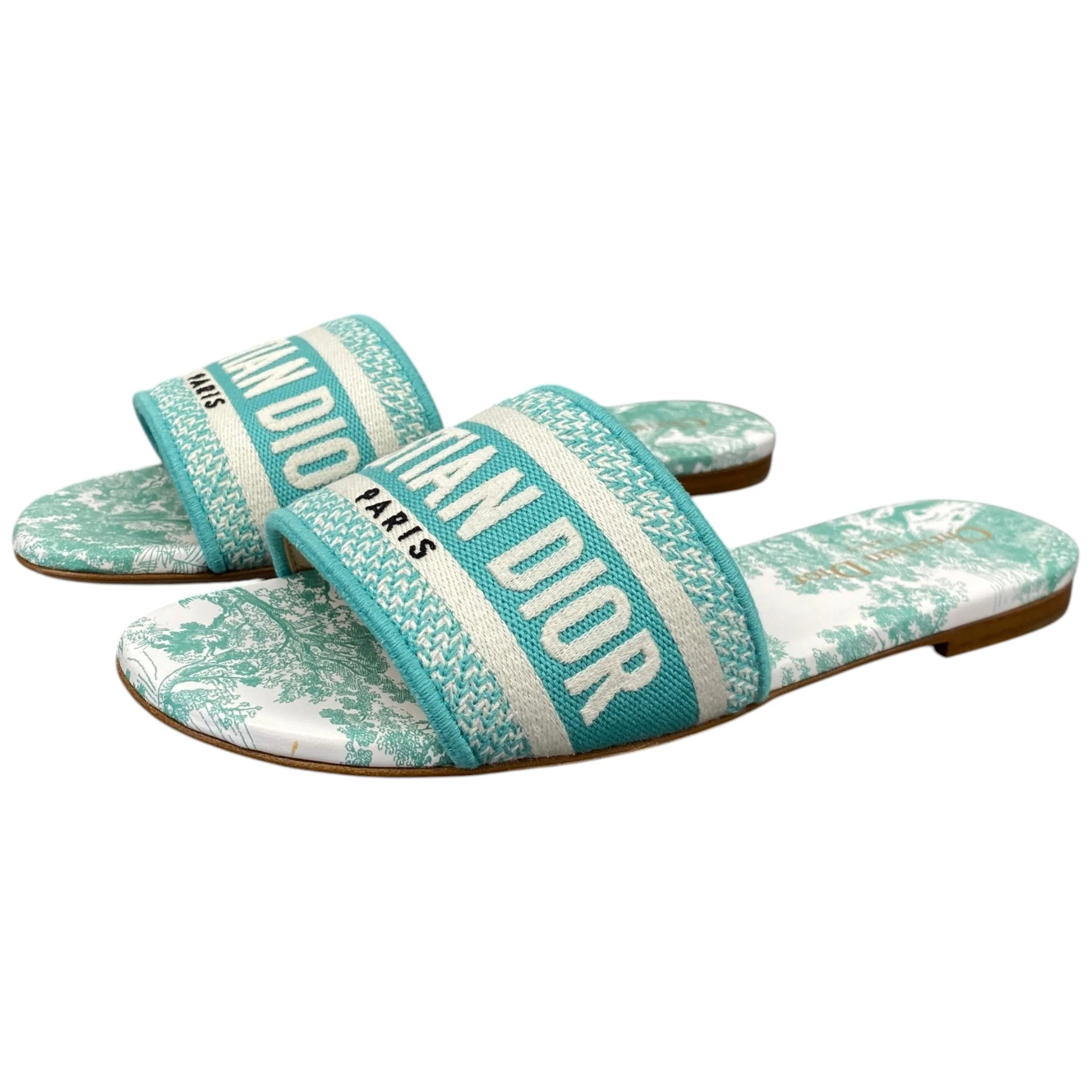Women's Toile De Jouy Sauvage Dway Slides Blue Size EU 35.5 / UK 2.5 - Image 8