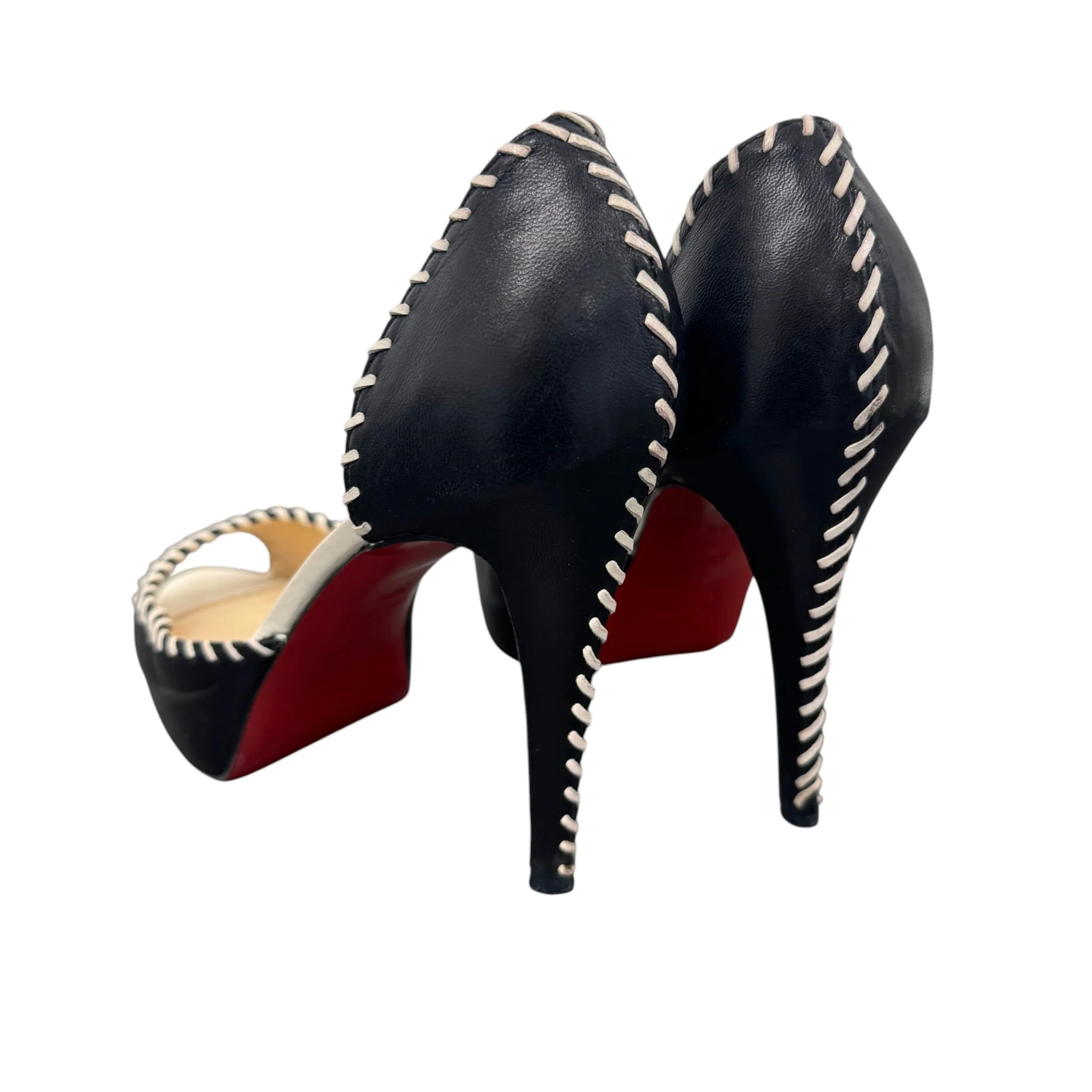 Women's Whipstitch D'Orsay Heels Black Size EU 38.5 / UK 5.5 - Image 10