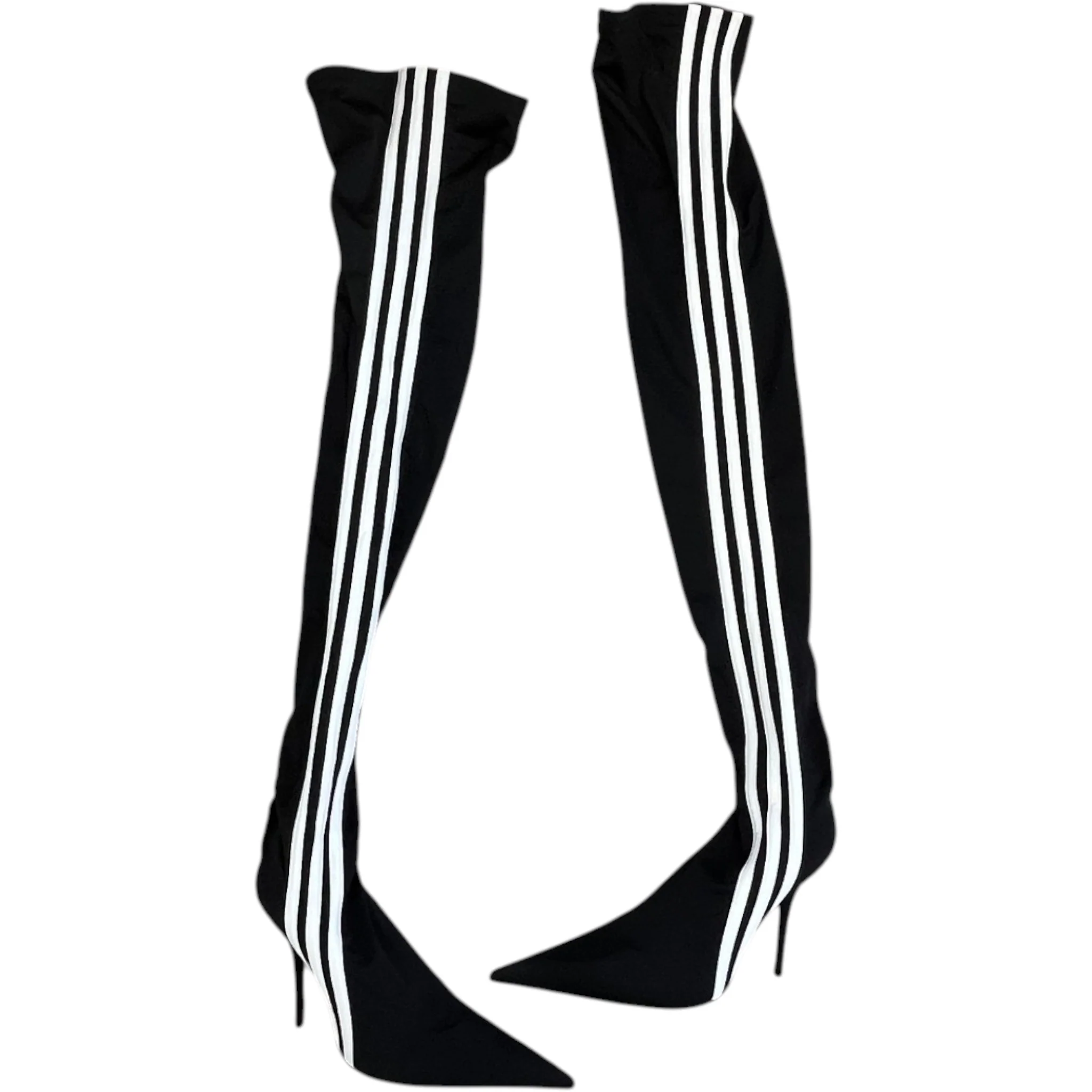 Women's X Adidas Black Knee High Heels Black Size EU 41 / UK 8 - Image 3
