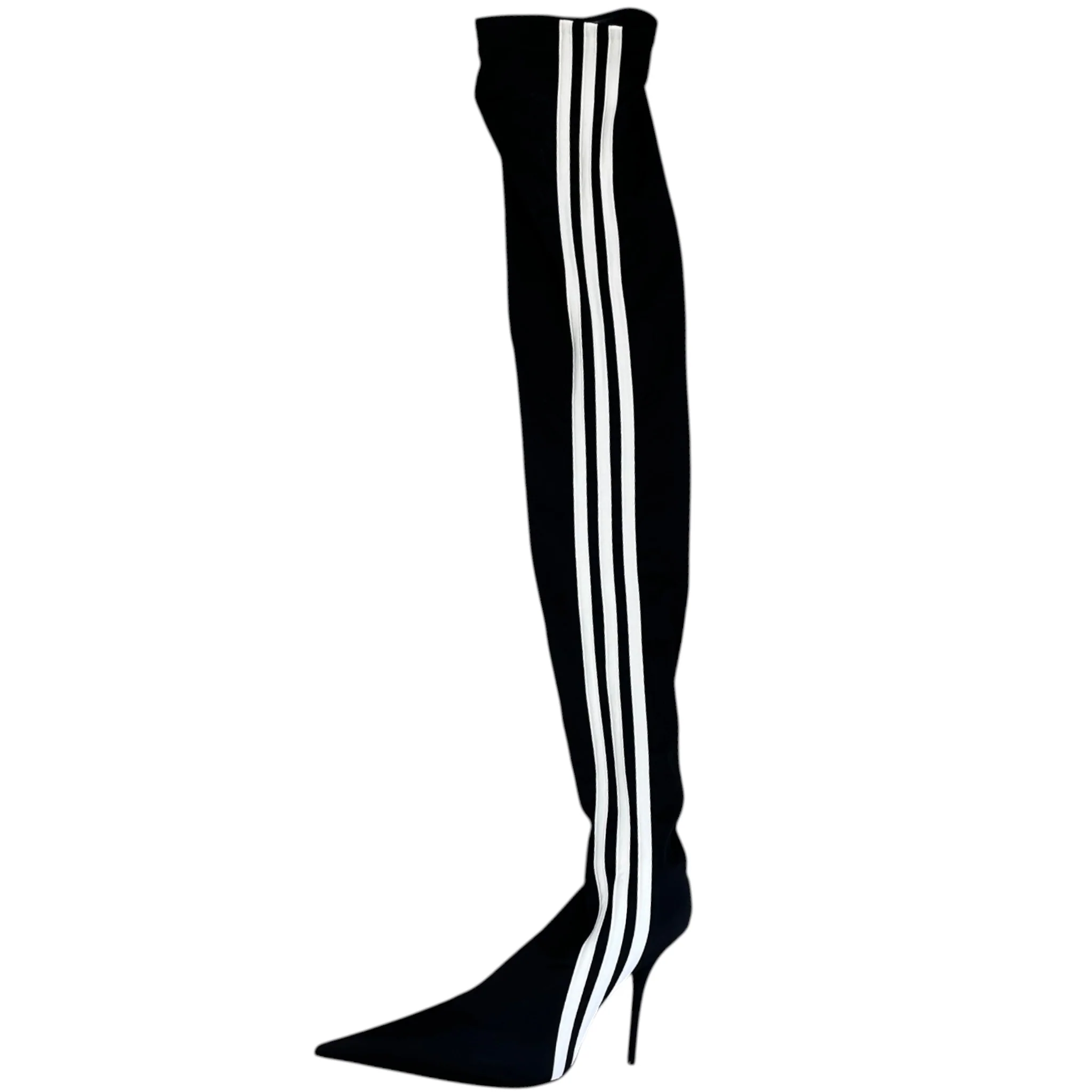Women's X Adidas Black Knee High Heels Black Size EU 41 / UK 8 - Image 5